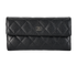 Chanel Continental Wallet, &pound;495, Accessories, Black, Caviar Leather, Front view